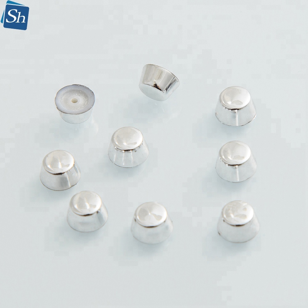 Wholesale New Fashion Plastic Cone Rivet Silver Loose Pearls Beads With Rivet for Jeans Jackets